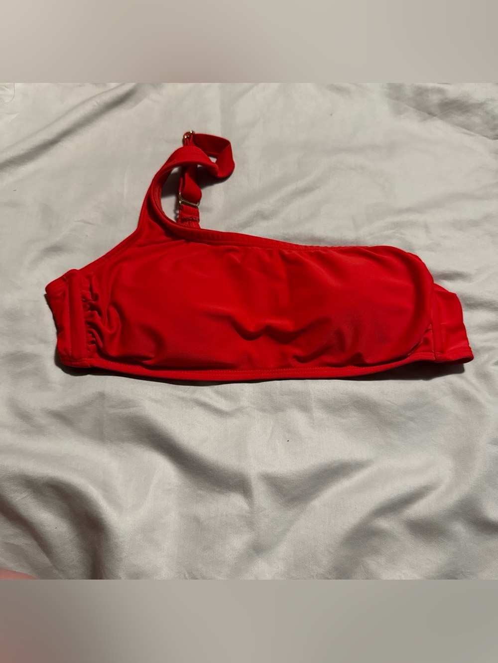 Xhilaration Red One-Shoulder Bikini Top